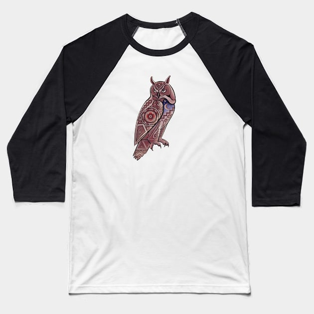 Southwestern Owl Baseball T-Shirt by Freakquencys